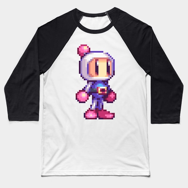 Bomberman Custom Sprite Baseball T-Shirt by SpriteGuy95